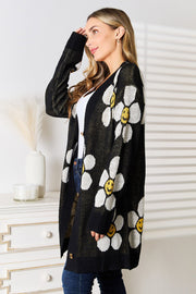Floral Button Down Longline Cardigan Cardigan Muses Of Bohemia   