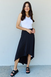 High Waisted Flare Maxi Skirt in Black - Muses Of Bohemia