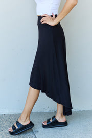 High Waisted Flare Maxi Skirt in Black - Muses Of Bohemia