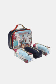 Printed Handbag with Three Pouches Bags Muses Of Bohemia   