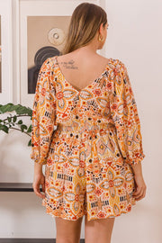 Ruff Sleeve Romper with Pockets - Muses Of Bohemia